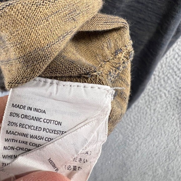 Prana Shirt Men's Extra Large Blue Gray Button Organic Cotton Pocket Collared - Picture 9 of 10